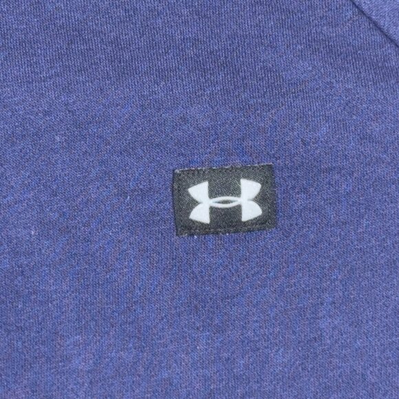 Under Armour Rival Hoodie Mens Medium M Blue Fitted Pullover Sweatshirt - Picture 9 of 11